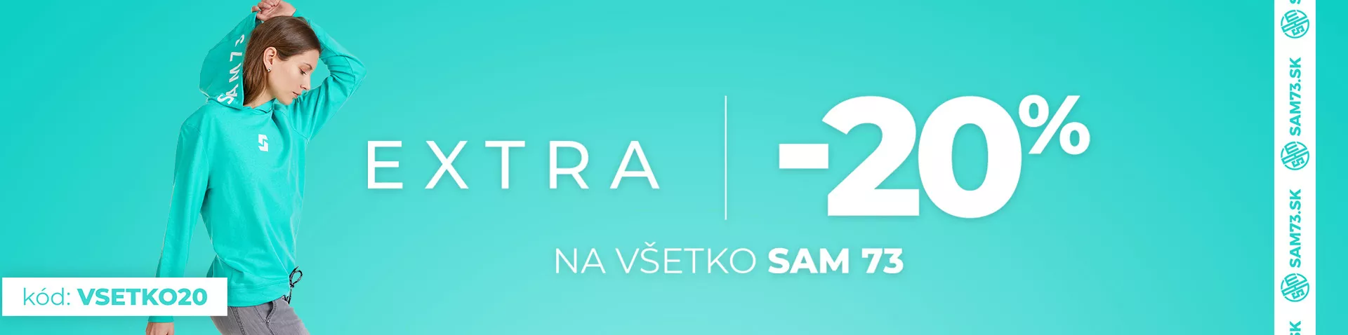HLAVNÍ BANNER - 1/DODATOČNÁ ZĽAVA 20 % NA VŠETKO