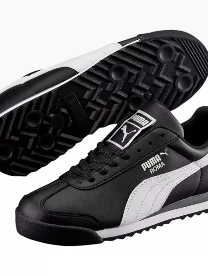 Roma Basic Jr black-white-puma silver