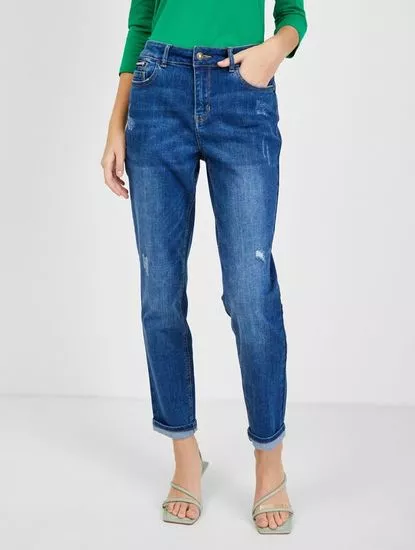 Orsay dámske džínsy DT BOYFRIEND STRAIGHT LEG DENIM MID WAIST ANKLE LENGTH