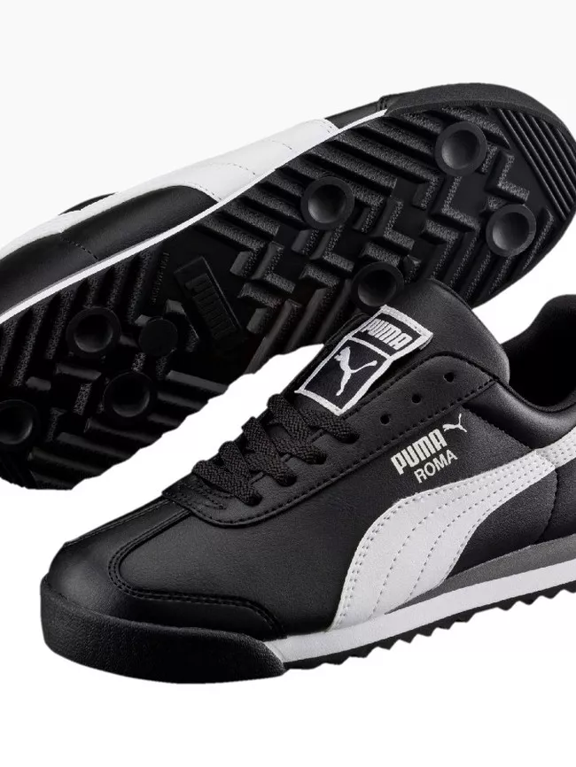 Roma Basic Jr black-white-puma silver (1)