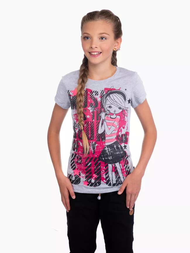 Dievčenské tričko s krátkym rukávom (3)