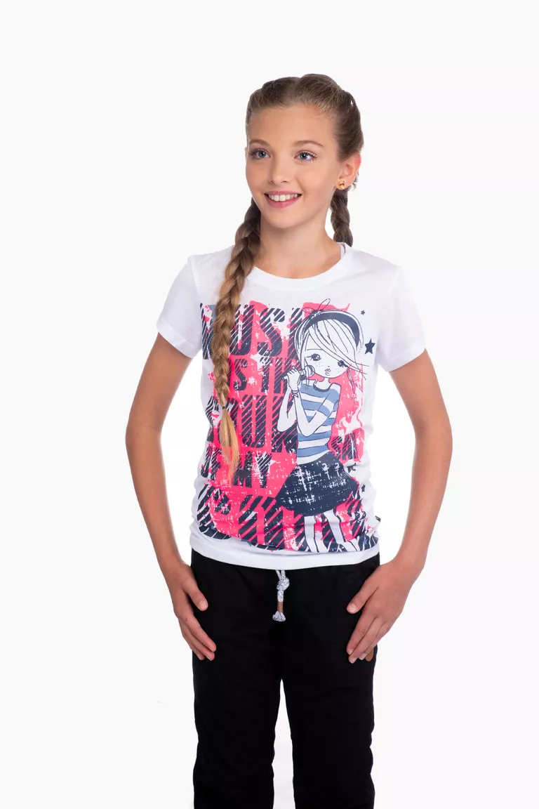 Dievčenské tričko s krátkym rukávom (1)